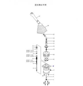 31N6-26200 遥控阀手柄分总成（左）   韩国现代原厂